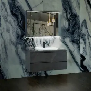 LV series aluminum mirror cabinet with led light IR sensor